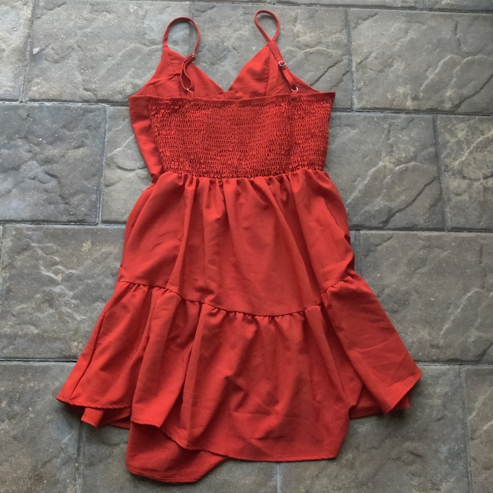 Very Cute Rusty Orange Dress - Picture 5 of 10
